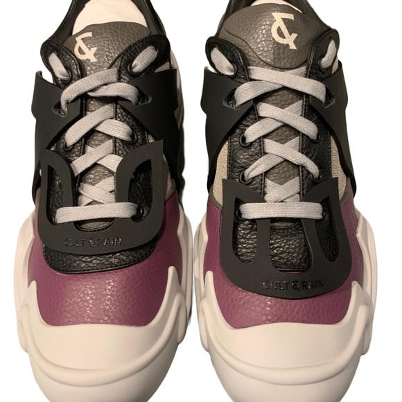 Cult & Rain Limited Edition Sneakers - VEGA BLACK PURPLE - Size 44 (US 11) - Picture 2 of 9